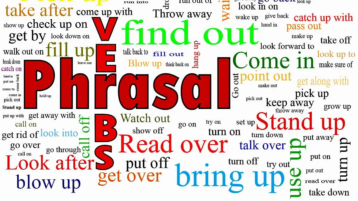 Open English School - to end; to separate.(of a marriage / a family / a relationship etc.) A phrasal verb is a verb followed by a preposition or an adverb; the combination